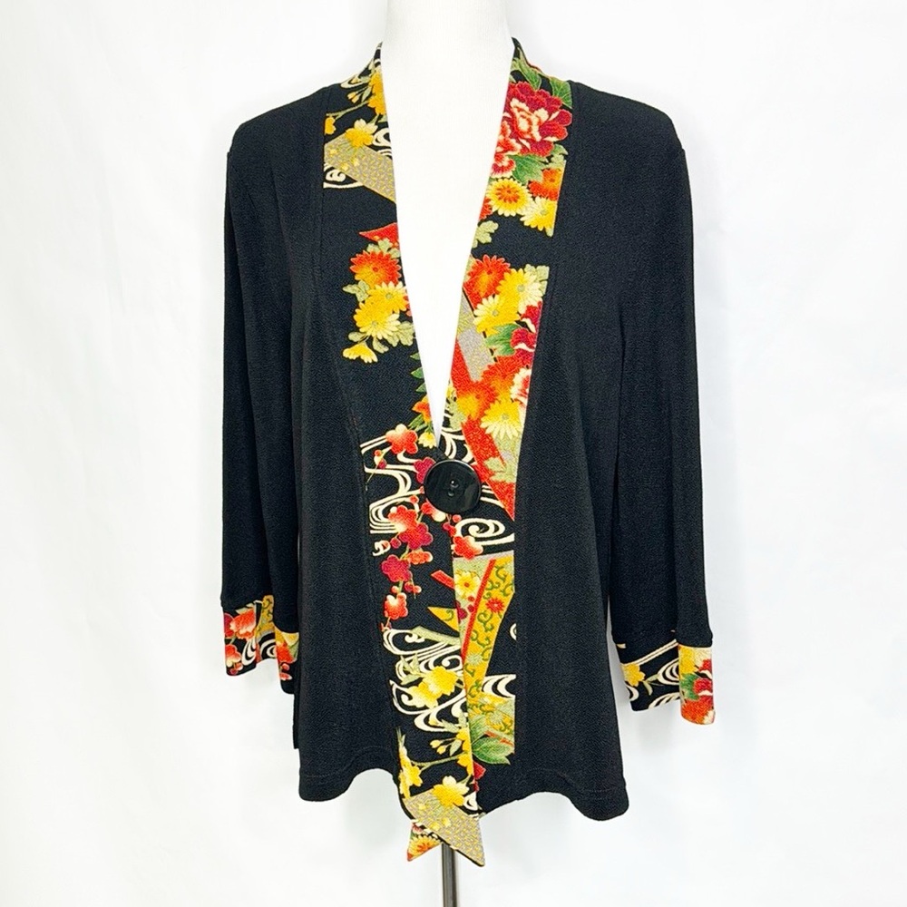 Soft Surroundings Floral Kimono Jacket (M)